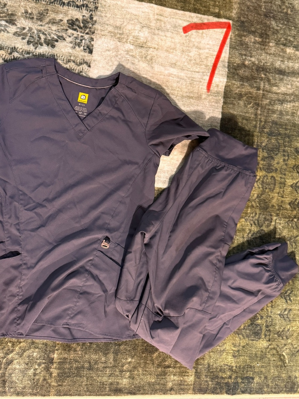 WonderWink gray scrub set